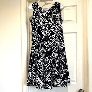 Blue and white A line dress